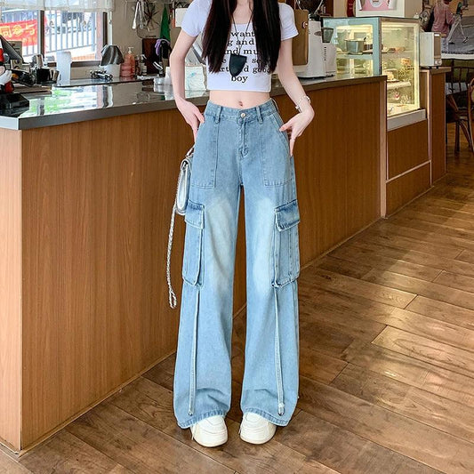 Figure-flattering Straight-leg Floor-length Pants With Large Pocketsversatile And Easy To Style by AdTec