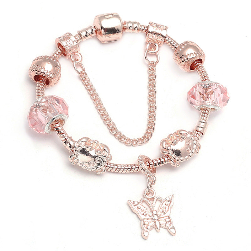 Bracelet géométrique en or rose Fashion Love pour femme