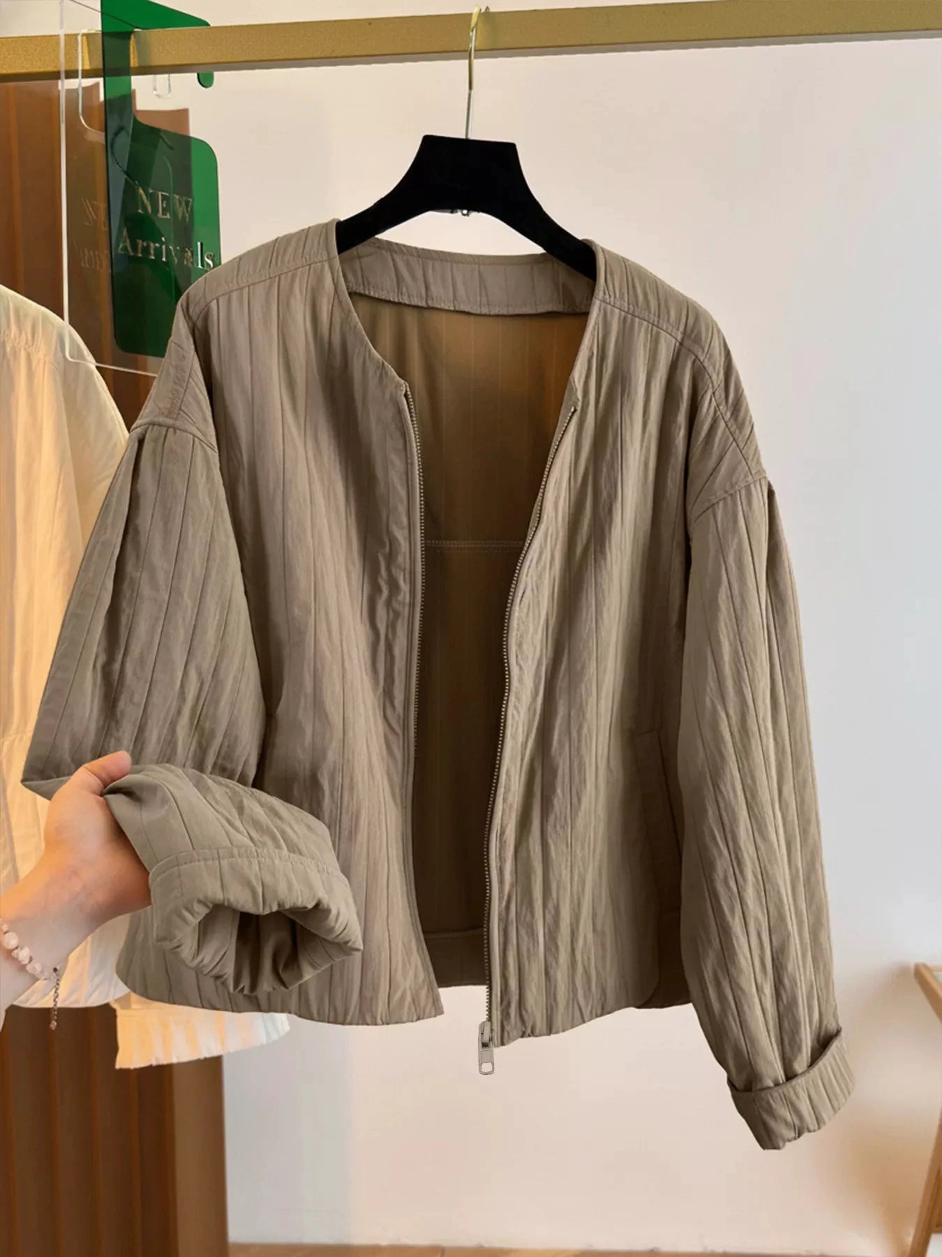 Zip Up Lightweight Jacket by Trendsi