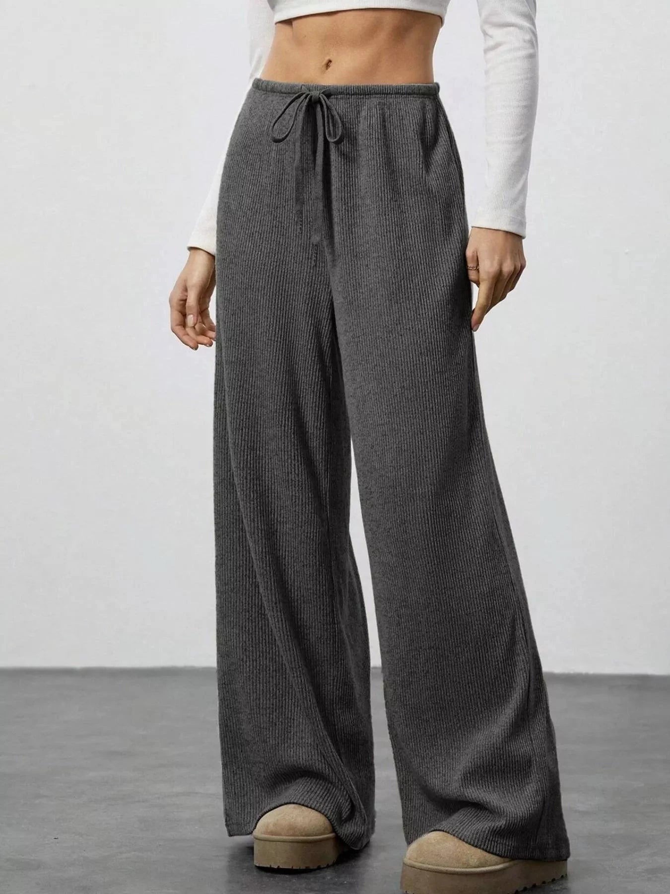 Relaxed Fit Drawstring Pants by Trendsi