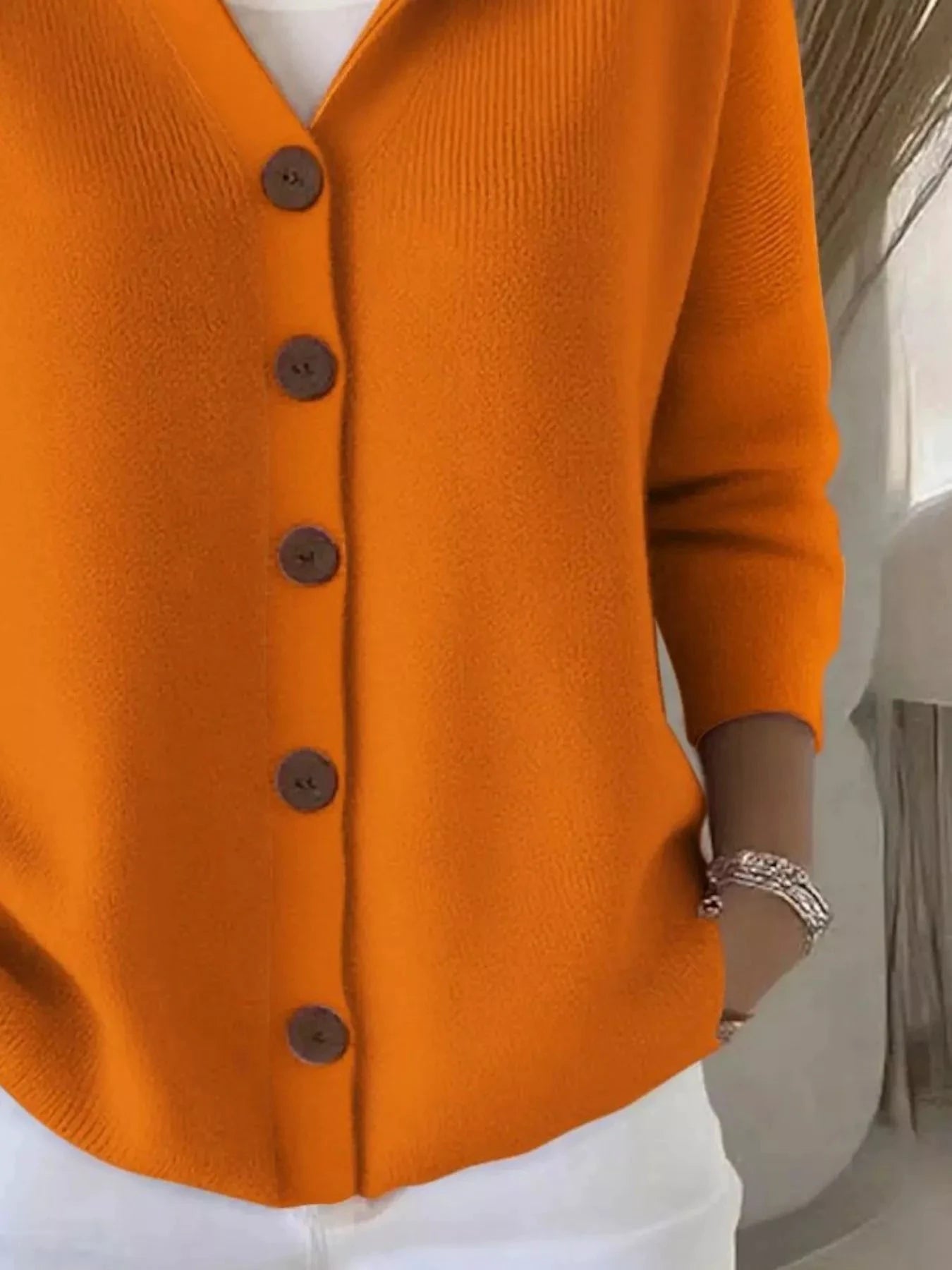 Full Size Hooded Button-Down Knit Cardigan Plus Size by Trendsi