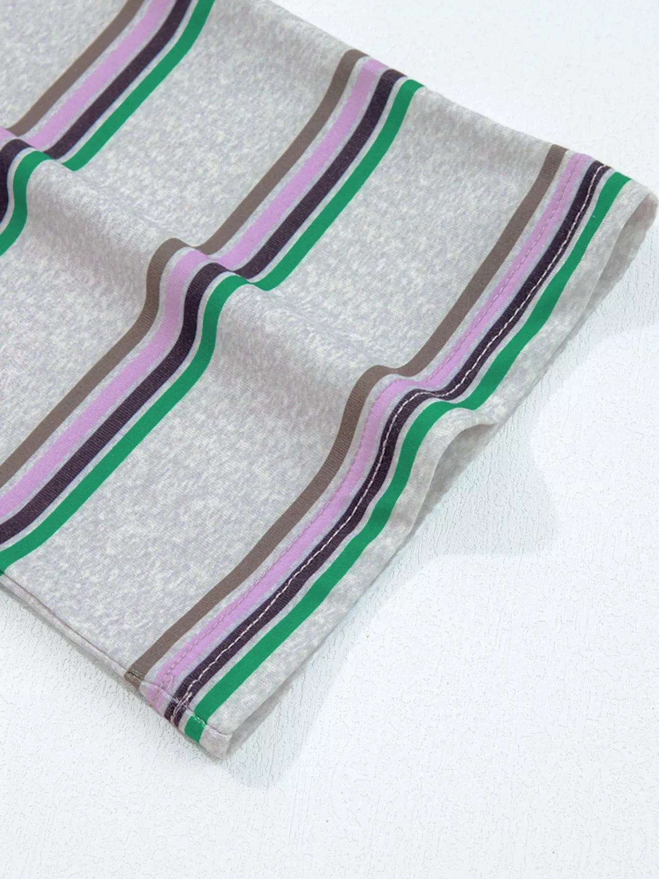 Stripe Oversize Drop Shoulder Long Sleeve Casual Top by Trendsi