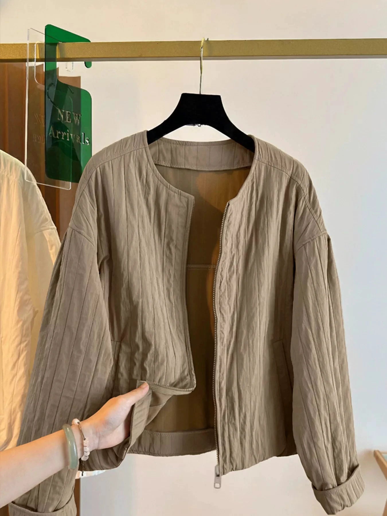 Zip Up Lightweight Jacket by Trendsi