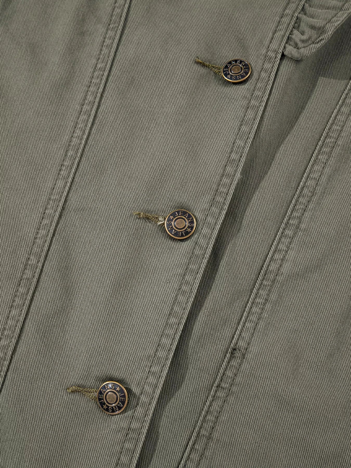 Ruffled Patchwork Denim Jacket Vest by Trendsi