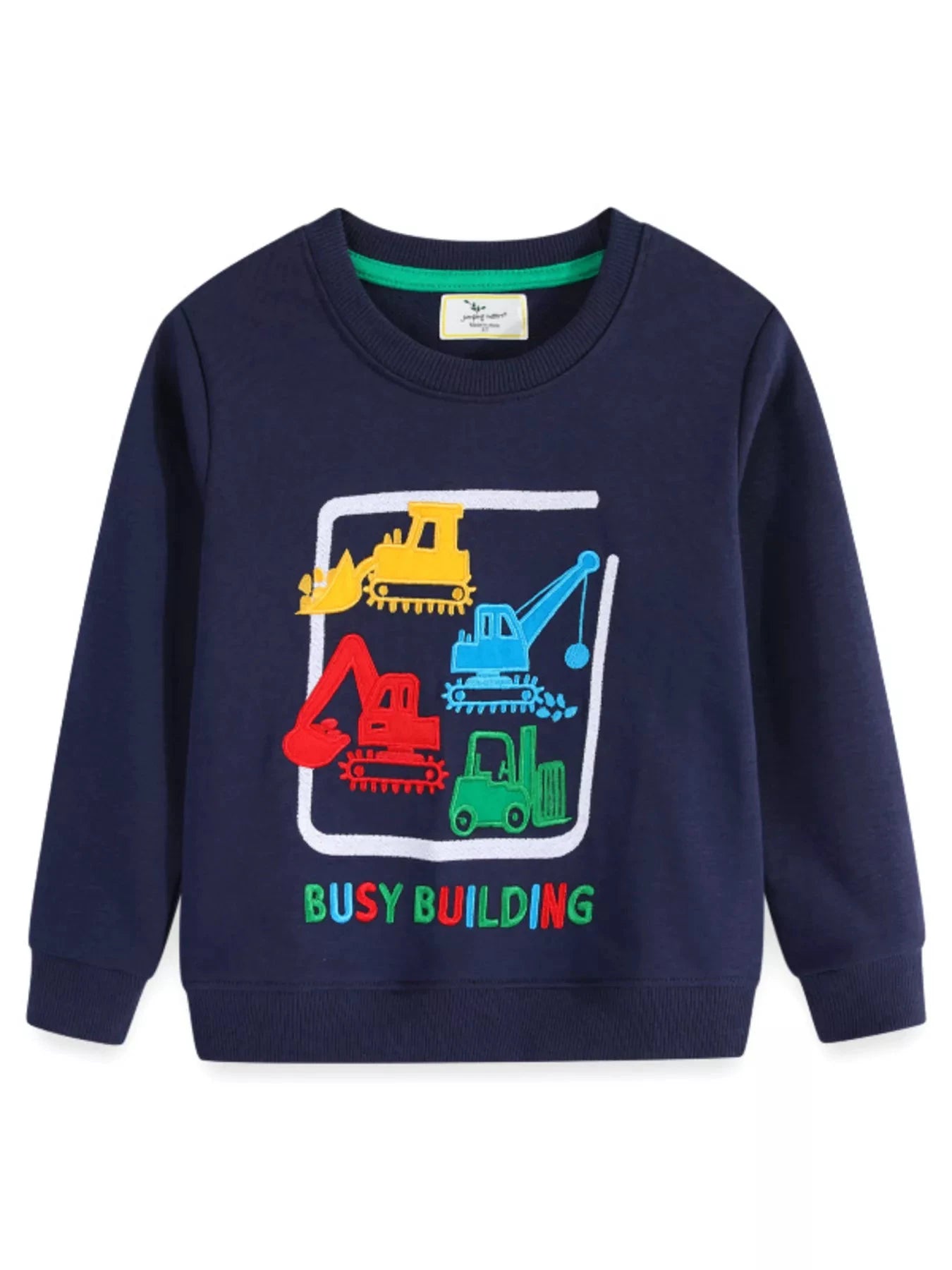 Children's Construction Vehicle Crew Neck Sweatshirt by Trendsi