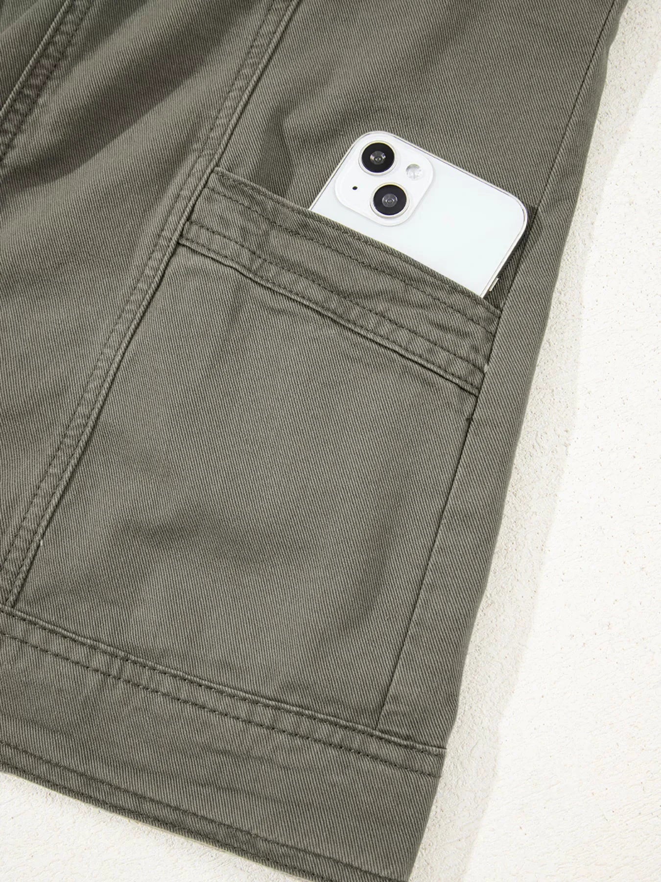 Ruffled Patchwork Denim Jacket Vest by Trendsi