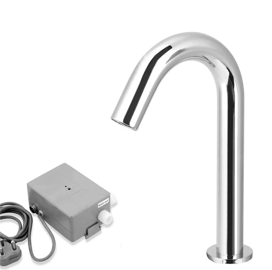 Touchless Bathroom Sink Faucets Automatic Induction Sensor Water Faucet Infrared Single Cold Tap with Control Box-0