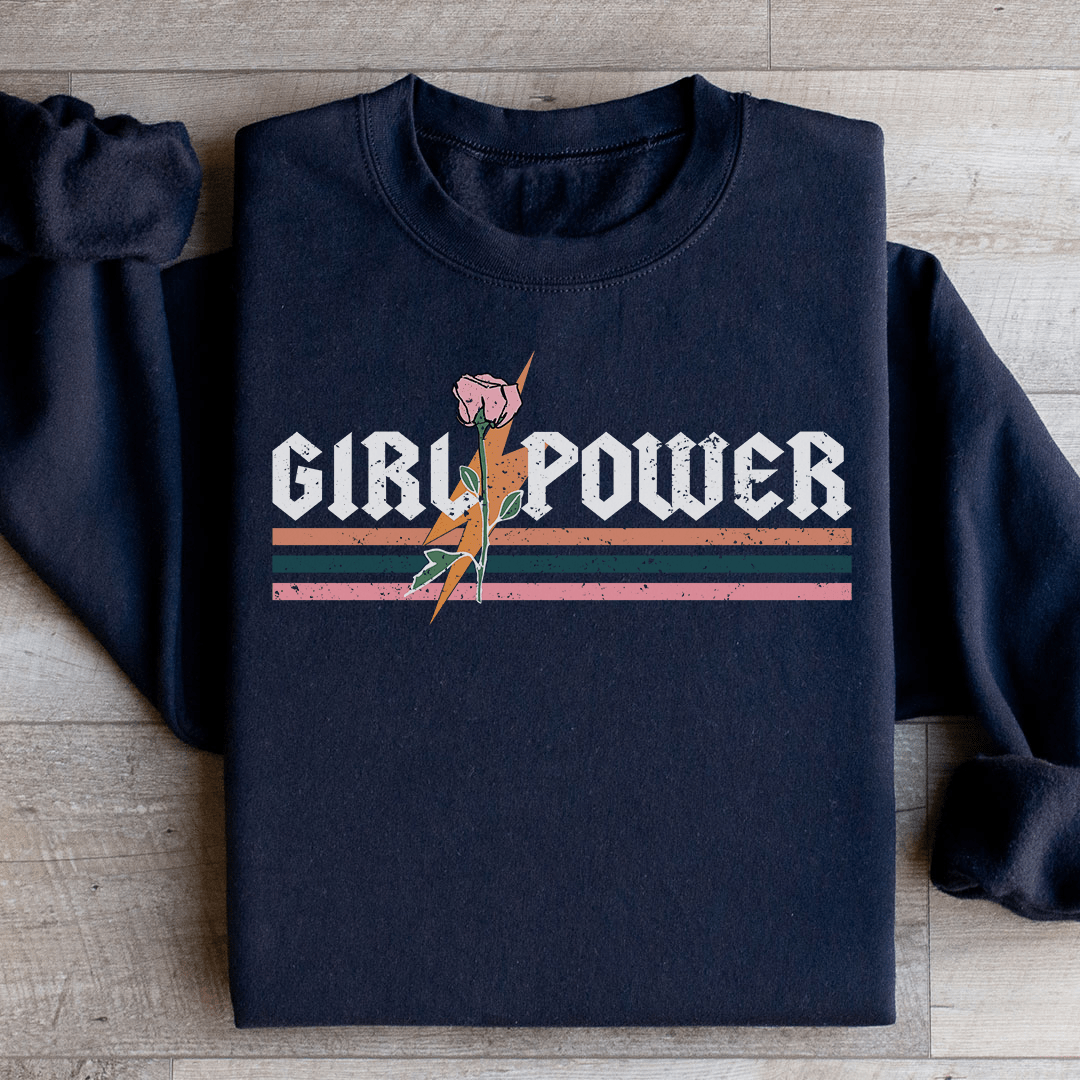 Sudadera con capucha de algodón Girl Power Rose