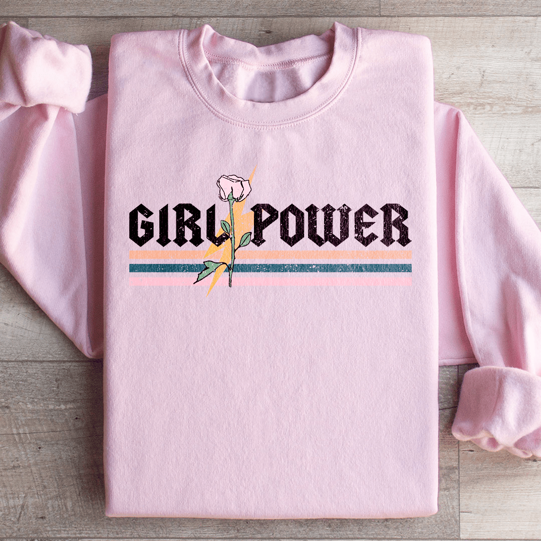 Sudadera con capucha de algodón Girl Power Rose