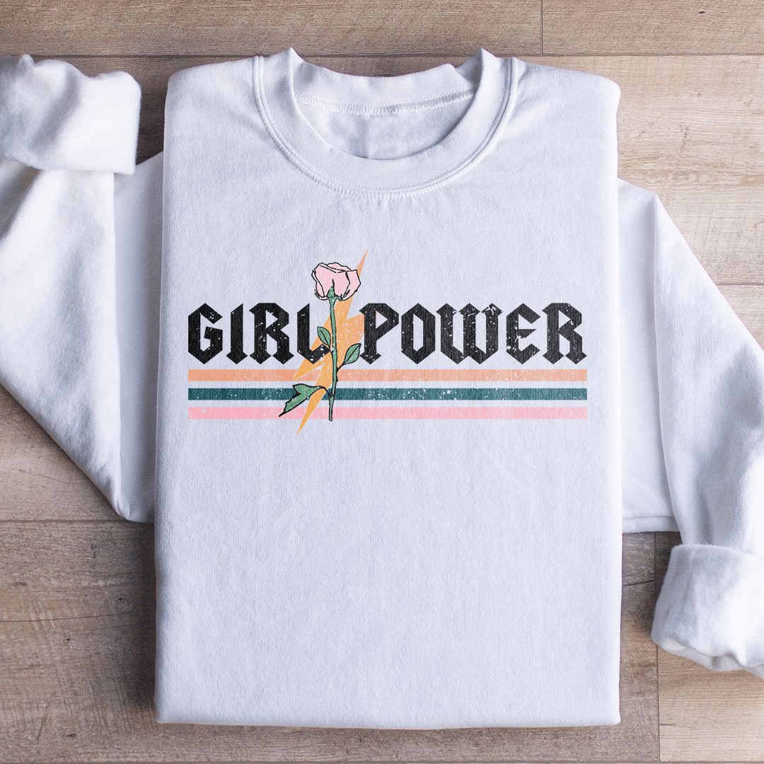 Sudadera con capucha de algodón Girl Power Rose