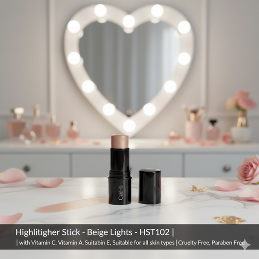Highlighter Stick with Vitamin C, Vitamin A, Vitamin E, Suitable for all skin types - Beige Lights HST102 | Cruelty Free, Paraben Free