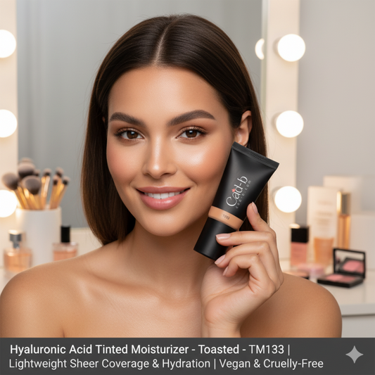 Hyaluronic Acid Tinted Moisturizer – Toasted – TM133 | Lightweight Sheer Coverage & Hydration | Vegan & Cruelty-Free