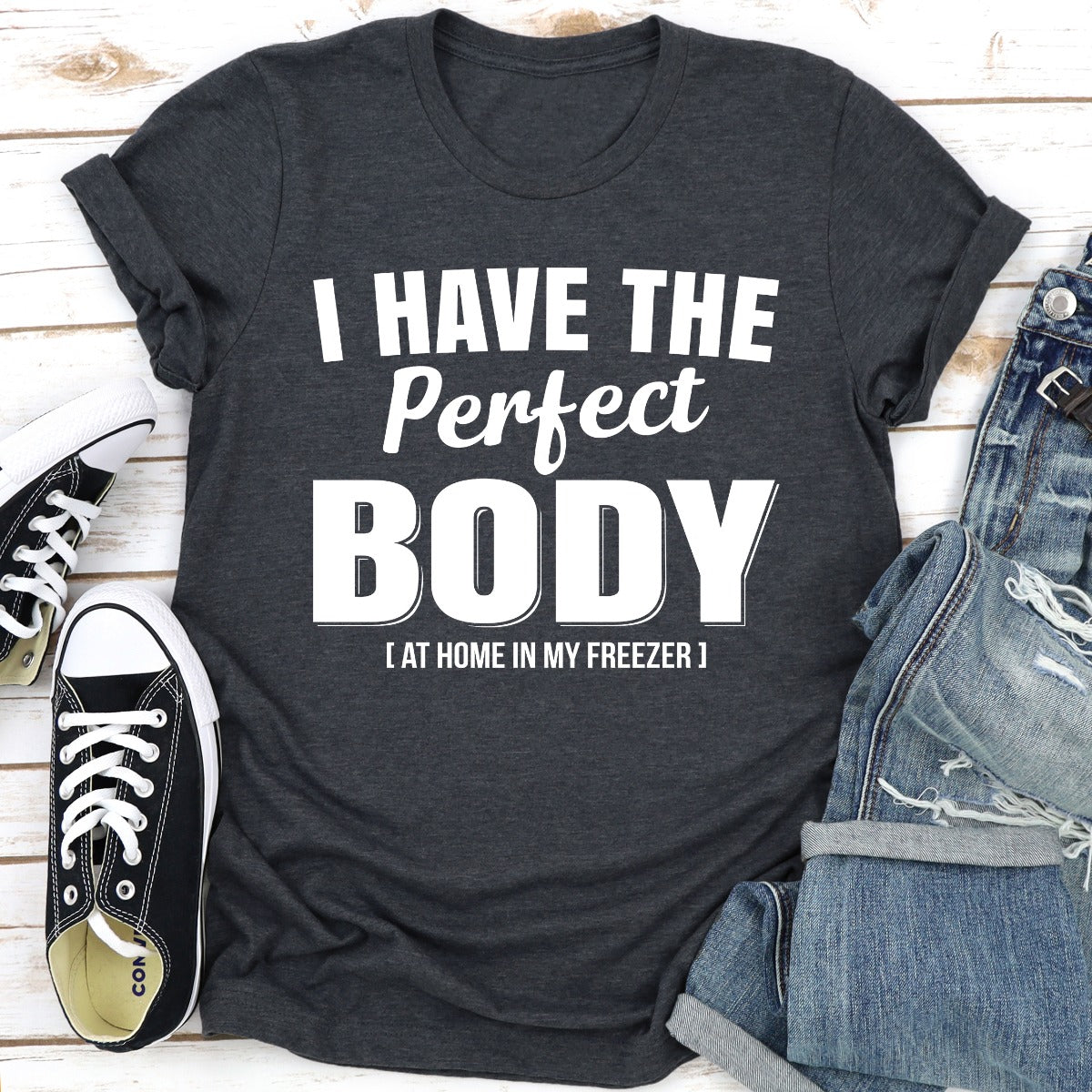 Camiseta de cuerpo perfecto con impresión digital, única y hecha en EE. UU.