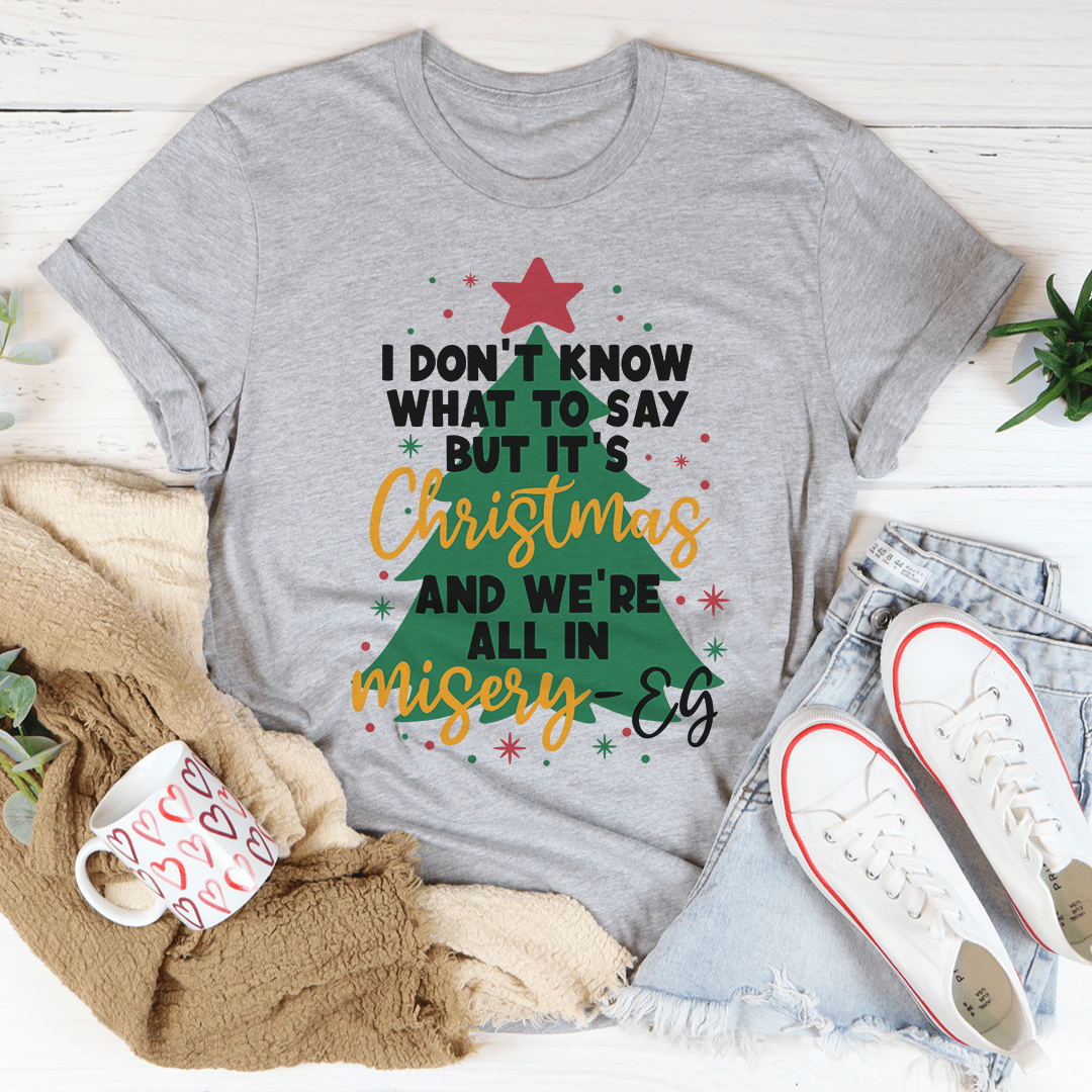 Christmas Themed Tee 100% Soft Cotton Usa Made-1