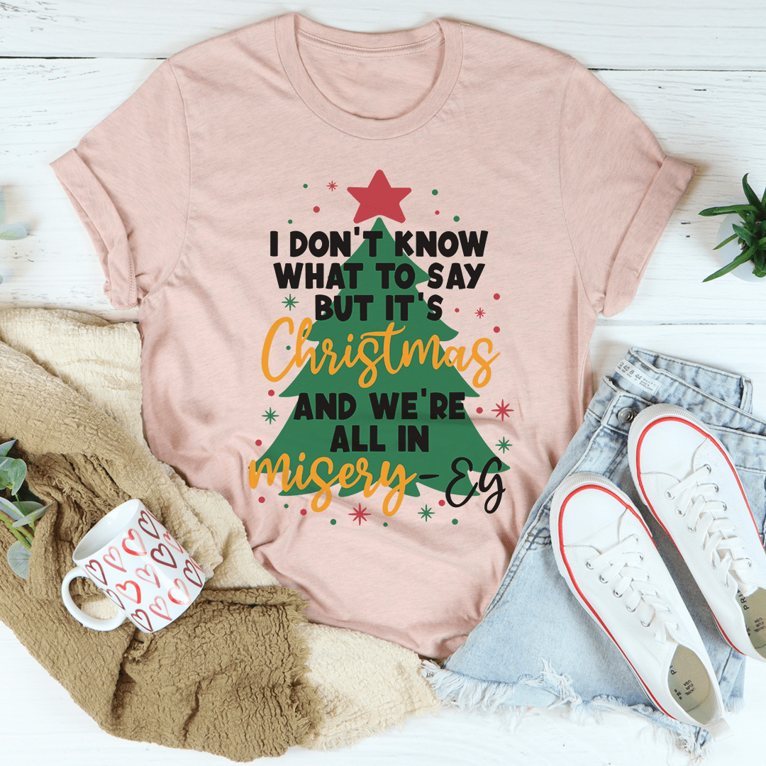 Christmas Themed Tee 100% Soft Cotton Usa Made-2