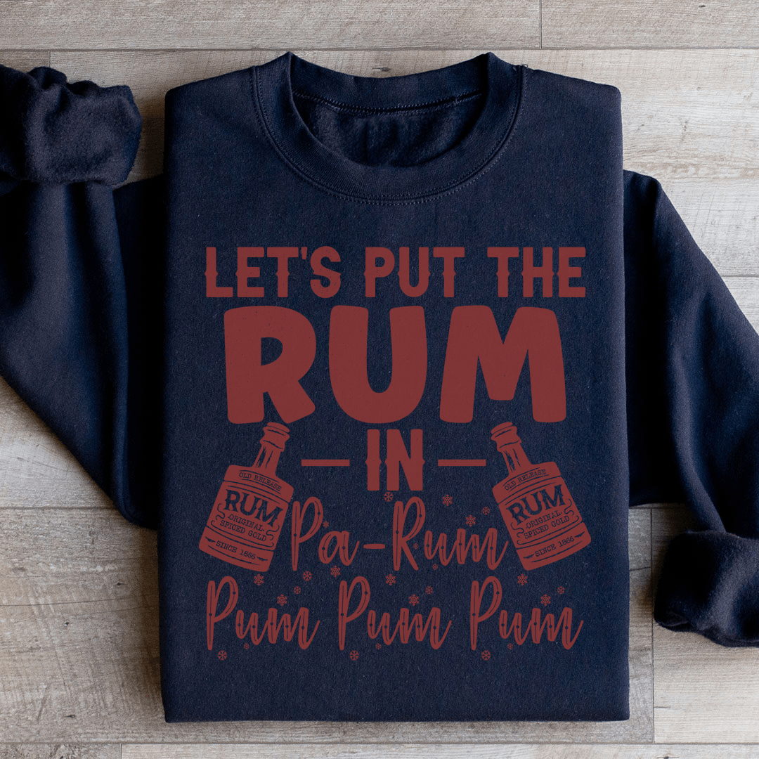 Peachy Pa Rum Pum Pum Design Hoodie Mens Cotton Blend Fleece Lining Sweats
