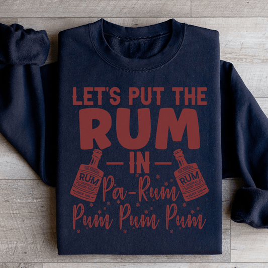 Peachy Pa Rum Pum Pum Design Hoodie Mens Cotton Blend Fleece Lining Sweats