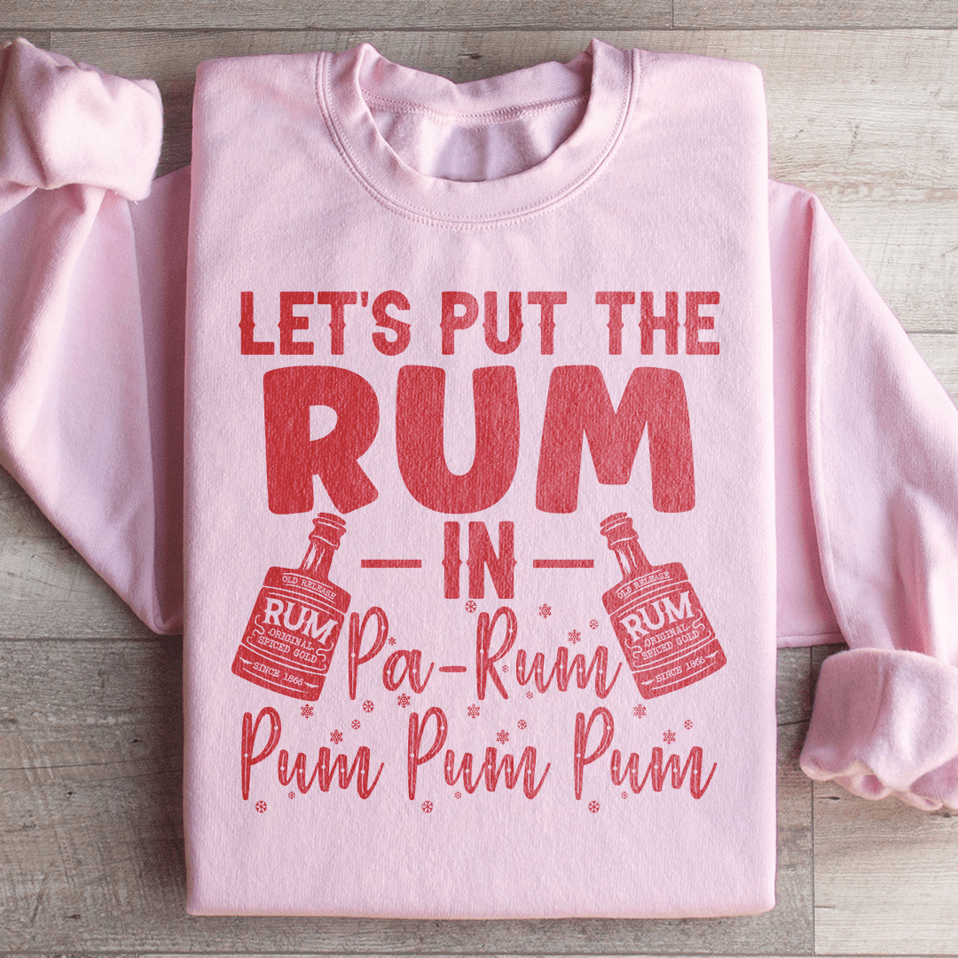 Peachy Pa Rum Pum Pum Design Hoodie Mens Cotton Blend Fleece Lining Sweats