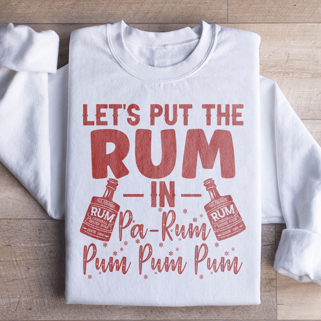 Peachy Pa Rum Pum Pum Design Hoodie Mens Cotton Blend Fleece Lining Sweats