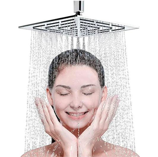 Amaze (6x6 Inches) 304- Grade Stainless Steel Chrome Finish Overhead Shower Without Arm-0