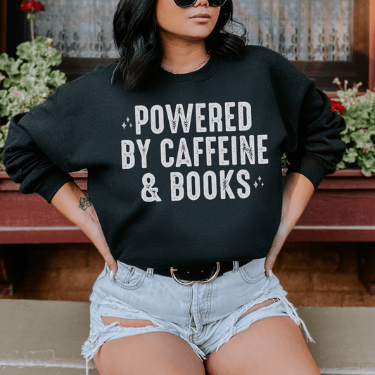 Caffeine &amp; Books Custom Fleece Hoodies - Cotton/Poly Blend with Adjustable Cuffs.-0