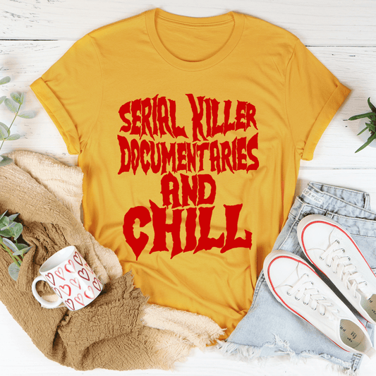 Serial Killer Documentaries And Chill Pet Lover T-Shirt-0