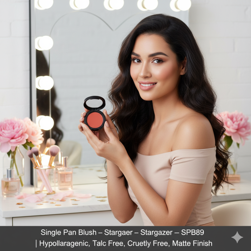 Single Pan Blush – Stargazer – SPB89 | Hypoallergenic, Talc Free, Cruelty Free, Matte Finish