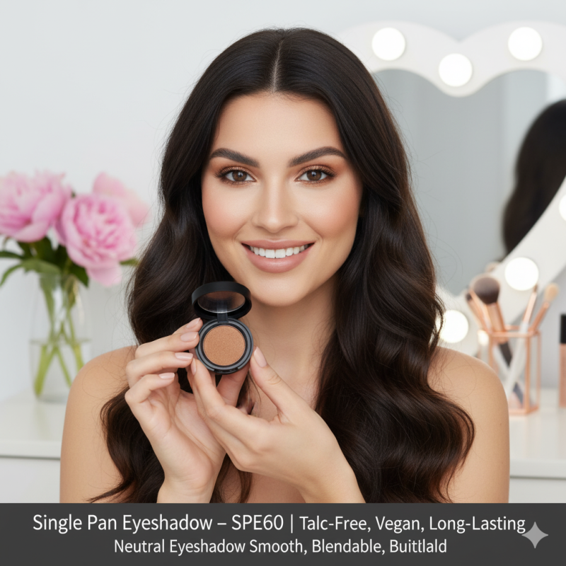 Single Pan Eyeshadow – Dusk – SPE60 | Talc-Free, Vegan, Long-Lasting Neutral Eyeshadow | Smooth, Blendable, Buildable