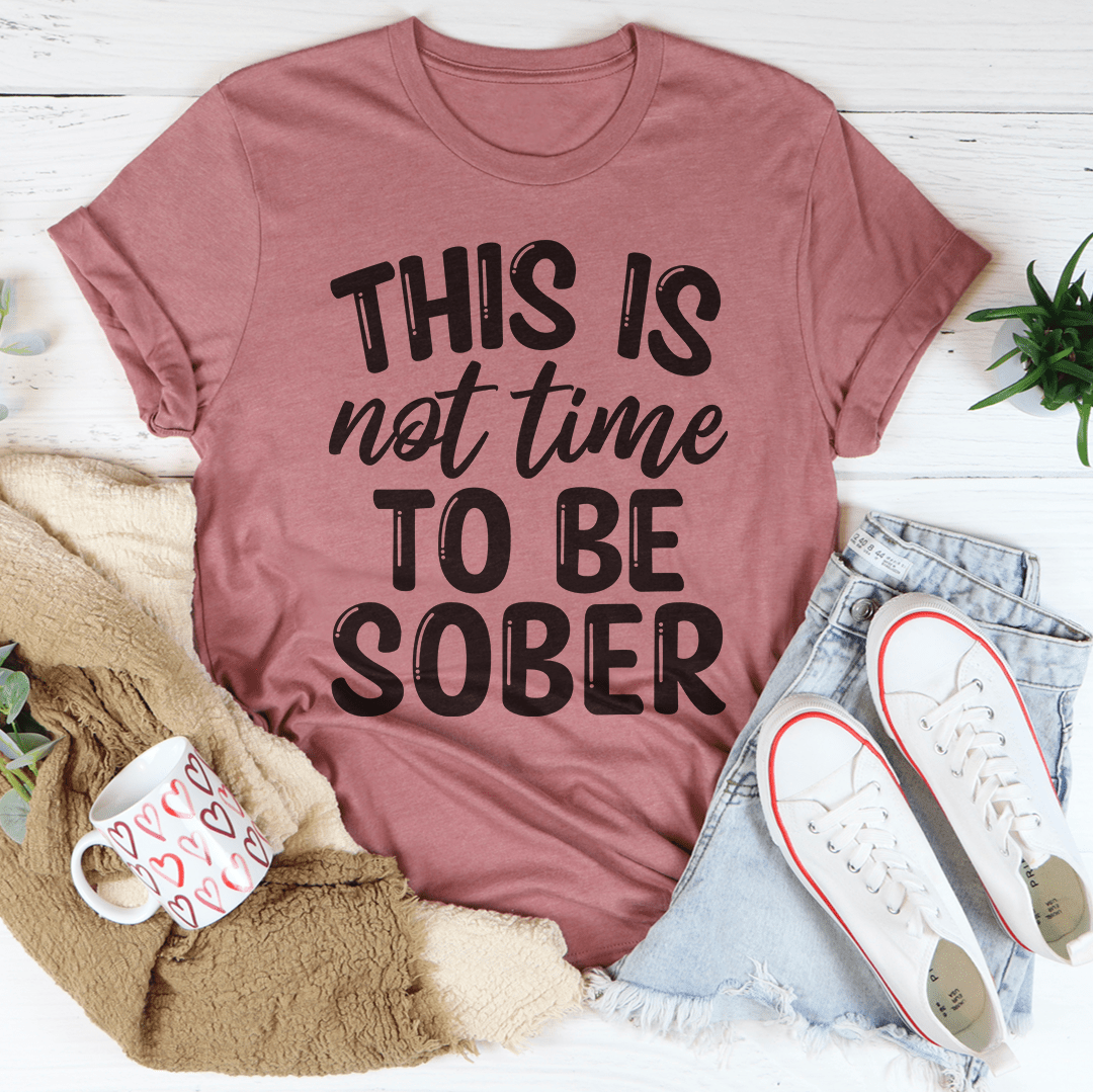 Sober Tee Unisex Jersey Cotton Short Sleeve Basic Top