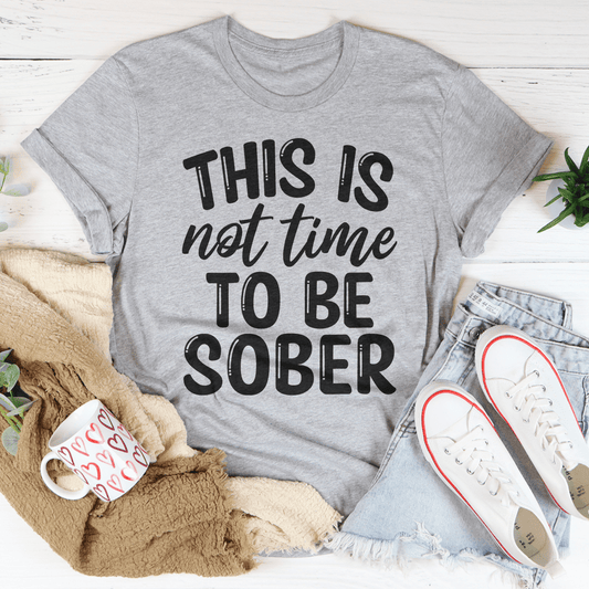Sober Tee Unisex Jersey Cotton Short Sleeve Basic Top